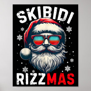 Skibidi Rizzmas Weihnachten Rizz Santa Claus Chari Poster