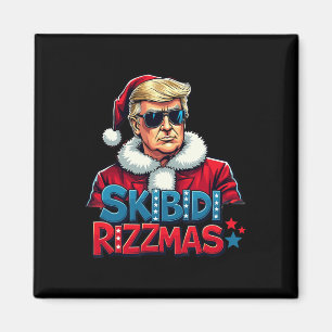 Skibidi Rizzmas Weihnachten Rizz Santa Claus Trump Magnet
