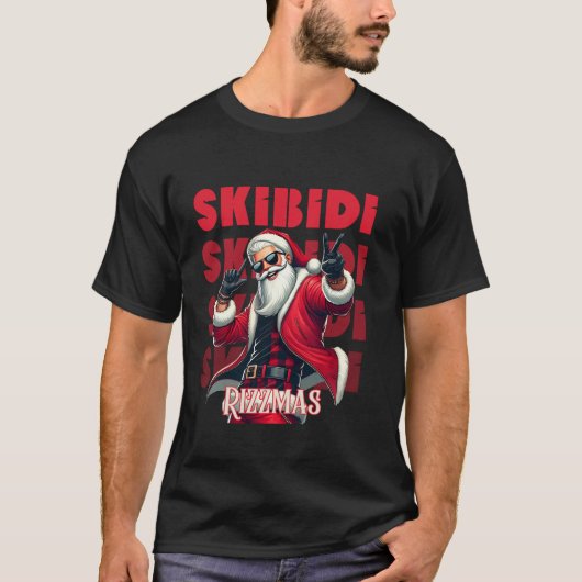 Skibidi Rizzmas Weihnachten Rizz Weihnachtsmann Ch T-Shirt (Vorderseite)