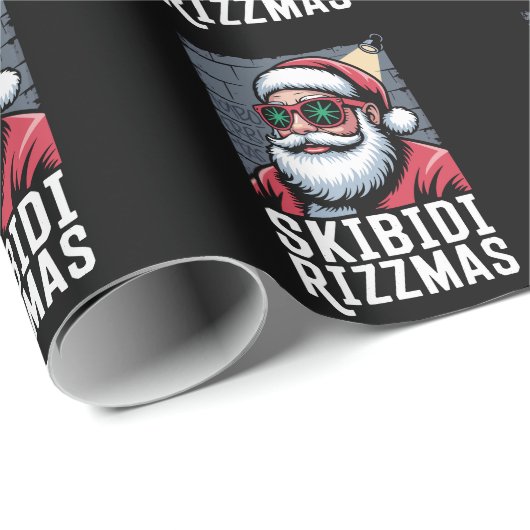 Skibidi Rizzmas Weihnachten Rizz Weihnachtsmann We Geschenkpapier (Rolleneckpunkt)