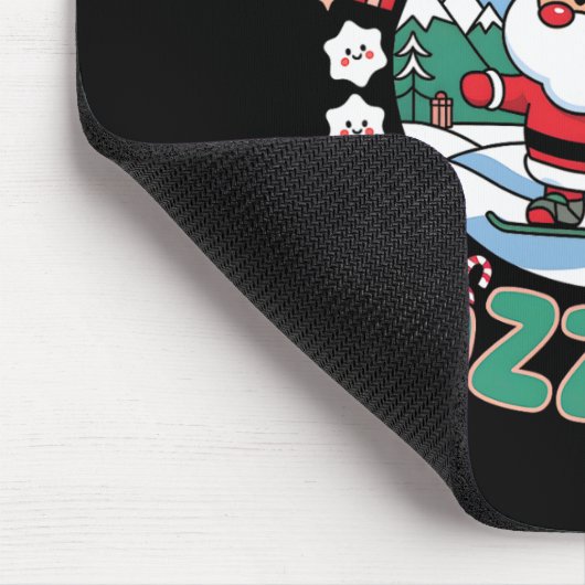 Skibidi Rizzmas Weihnachten Snowboarden Advent Mousepad (Ecke)