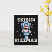 Skibidi Rizzmas Weihnachten Weihnachtsfeier Merry Karte (Gelbe Blume)