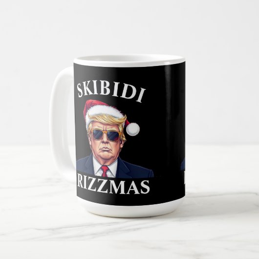 Skibidi Rizzmas Weihnachten wieder großartig Weihn Kaffeetasse (Vorderseite Links)