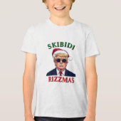 Skibidi Rizzmas Weihnachten wieder großartig Weihn Tri-Blend Shirt (Vorderseite)