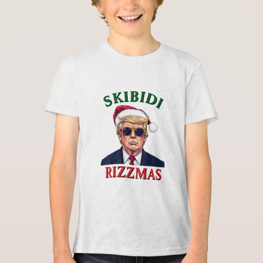 Skibidi Rizzmas Weihnachten wieder großartig Weihn Tri-Blend Shirt (Vorderseite)