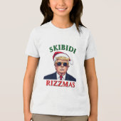 Skibidi Rizzmas Weihnachten wieder großartig Weihn Tri-Blend Shirt (Vorderseite)