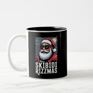 Skibidi Rizzmas Weihnachts-Rizz Nikolaus Xmas Zweifarbige Tasse