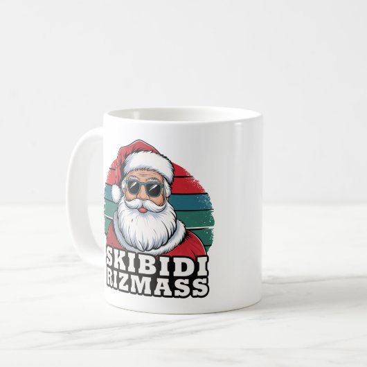 Skibidi Rizzmas Weihnachtsfeier Tasse (Vorderseite Links)
