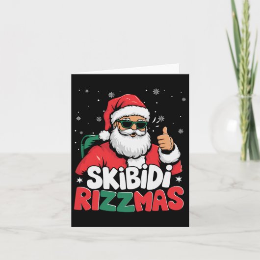 Skibidi Rizzmas Weihnachtsmann Claus Merry Rizz M Karte (Vorderseite)