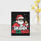 Skibidi Rizzmas Weihnachtsmann Claus Merry Rizz M Karte (Gelbe Blume)