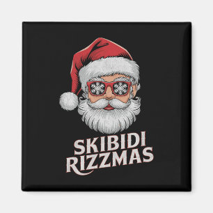 Skibidi Rizzmas Weihnachtsmann Claus Merry Rizz M Magnet