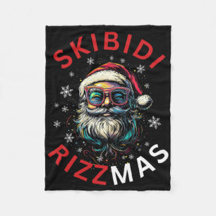 Skibidi Rizzmas Weihnachtsmann Funny Weihnachtsman Fleecedecke