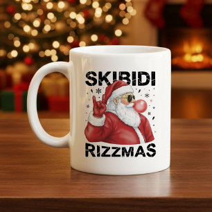 Skibidi Rizzmas Weihnachtsmann Lustiges Weihnachte Kaffeetasse
