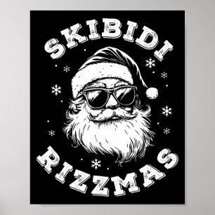 Skibidi Rizzmas Weihnachtsmann Lustiges Weihnachte Poster