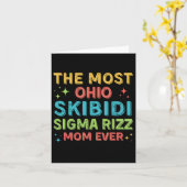 Skibidi Sigma Rizz Mama je Junge Mama Mothe Karte (Gelbe Blume)