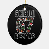 Skibidi Six Seven Rizzmas Funny Christmas 2025 Mem Keramik Ornament (Links)