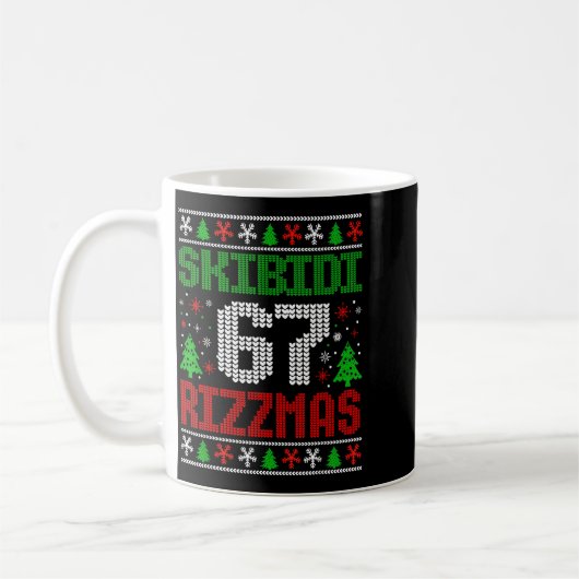 Skibidi Six Seven Rizzmas Funny Meme 67 Ugly Chris Kaffeetasse (Links)