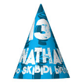 Skibidi Toilet Geburtstag Partyhütchen (Vorderseite)