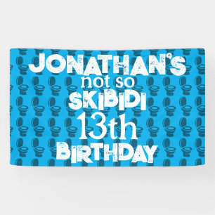 Skibidi Toilet Geburtstagsparty Banner