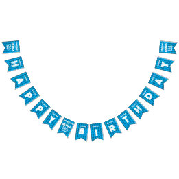 Skibidi Toilet Geburtstagsparty Bunt Flag Banner