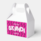 Skibidi Toilet Pink Geburtstags Gefälligkeitsboxen Geschenkschachtel (Rückseite)