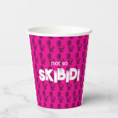 Skibidi Toilet Pink Geburtstagsparty Pappbecher (Rückseite)