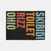 Skibidi Toilette Rizz Ohio  Fleecedecke (Vorderseite (Horizontal))