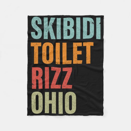 Skibidi Toilette Rizz Ohio  Fleecedecke (Vorderseite)