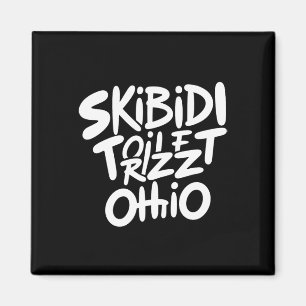 Skibidi Toilette Rizz Ohio Lustiges Meme Retro Vin Magnet