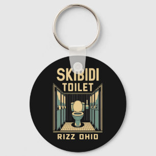 Skibidi Toilette Rizz Ohio Lustiges Meme Retro Vin Schlüsselanhänger