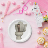Skibidi Toilettenpapier Party Platte Einweg Pappteller (Party)