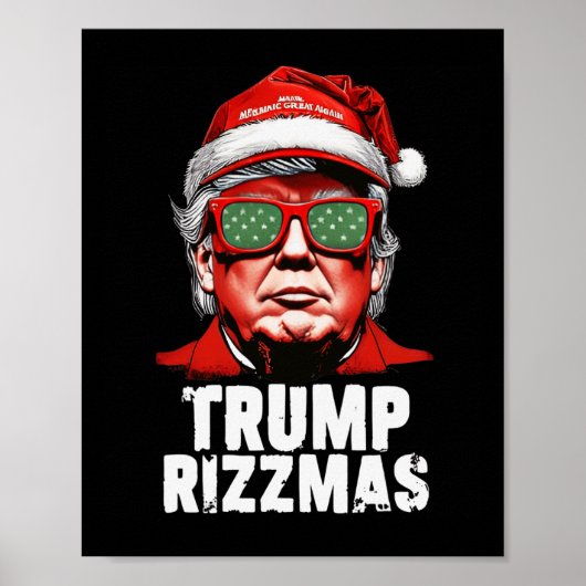Skibidi Trump Rizzmas Christmas Rizz Santa Claus C Poster (Vorne)