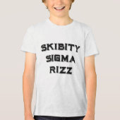 Skibity Sigma Rizz: Meister des Charm Tri-Blend Shirt (Vorderseite)