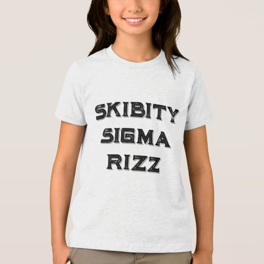 Skibity Sigma Rizz: Meister des Charm Tri-Blend Shirt (Vorderseite)