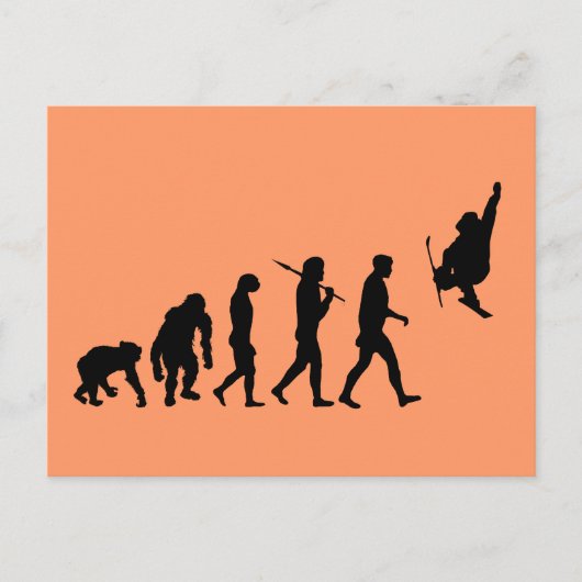Skiboarding Evolution of skiboards trick ski gift Postkarte (Vorderseite)