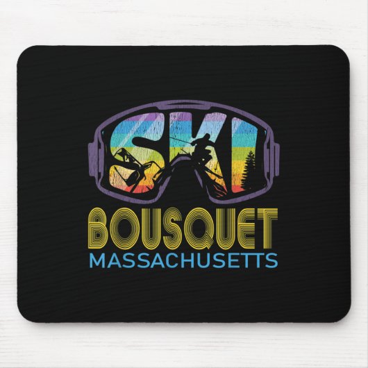 Skibousquet Machusetts Skiurlaub Mousepad (Vorne)