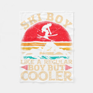 Skiboy wie ein Junge, aber Cooler ein Skifahrer Fleecedecke