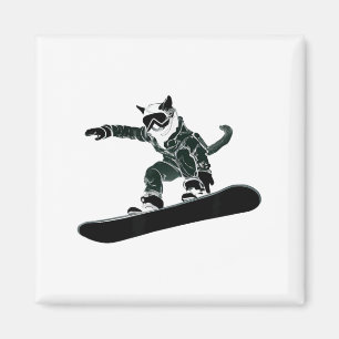 Skibrille lustige Skifahren Snowboarden Magnet