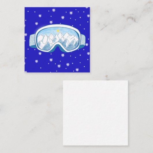 Skibrille mit Bergreflektion Begleitkarte (Vorne/Hinten)