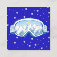 Skibrille mit Bergreflektion