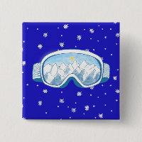 Skibrille mit Bergreflektion