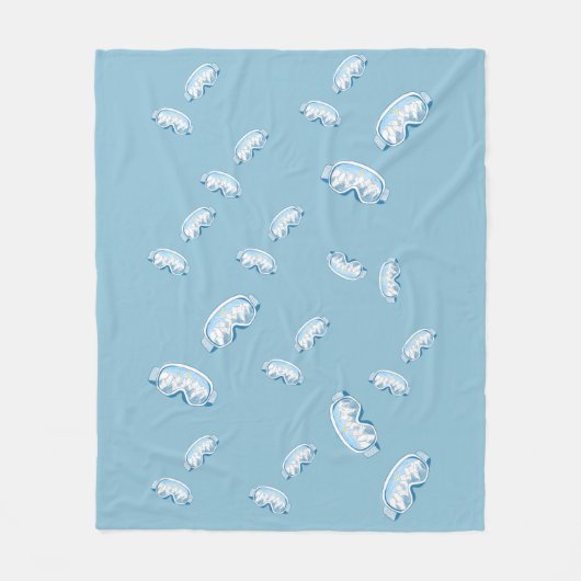 Skibrille mit Bergreflektion Fleecedecke (Vorderseite)