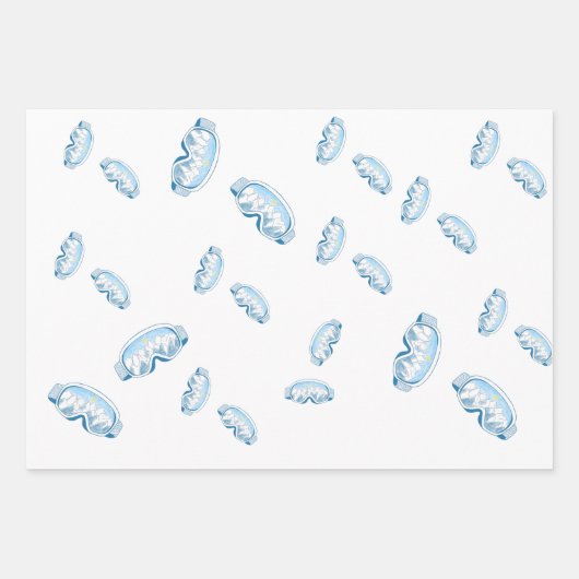 Skibrille mit Bergreflektion Geschenkpapier Set (Vorderseite 3)