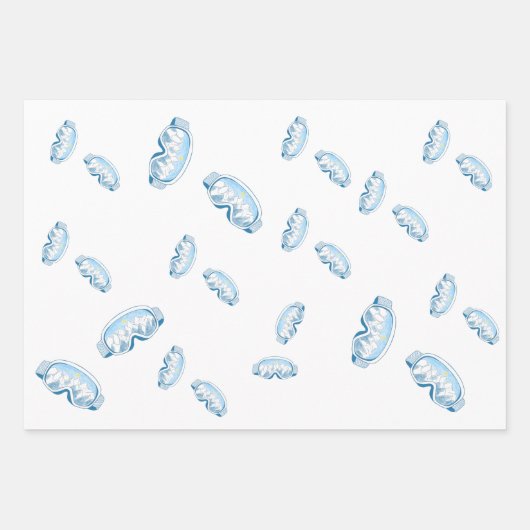 Skibrille mit Bergreflektion Geschenkpapier Set (Vorderseite 2)
