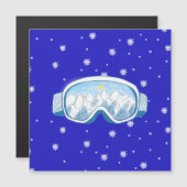 Skibrille mit Bergreflektion Magnetkarte (Vorne/Hinten)
