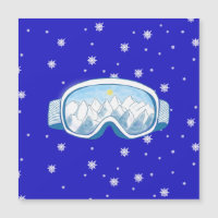 Skibrille mit Bergreflektion