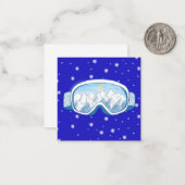 Skibrille mit Bergreflektion Mitteilungskarte (Vorderseite/Rückseite Beispiel)