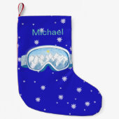 Skibrille mit Bergreflektion personalisiert Kleiner Weihnachtsstrumpf (Vorderseite)