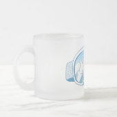 Skibrille mit Spiegelbild der Berge Mattglastasse (Links)