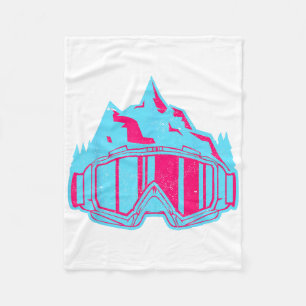 Skibrille Retro Vintage 80er 90er Skifahren Fleecedecke